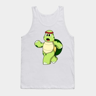 Turtle at Running with Headband Tank Top